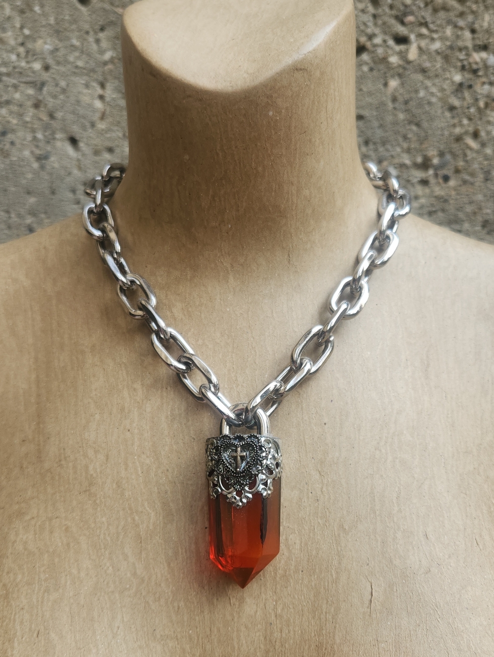LOVE ROKZ crystal pendant necklace